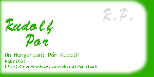 rudolf por business card
